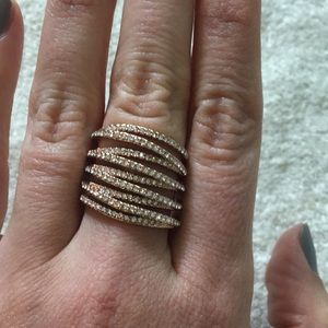 BaubleBar Stacked Rose Gold Statement Ring